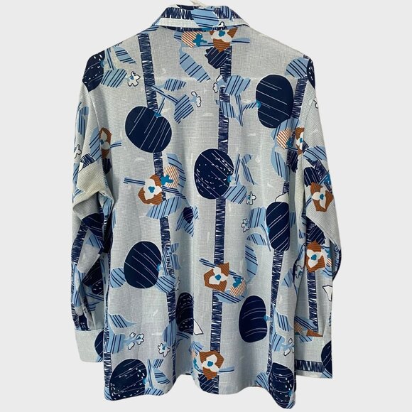 Vintage Joel California Abstract Retro Disco Button-Up Shirt Men's Medium Rare - Picture 3 of 11